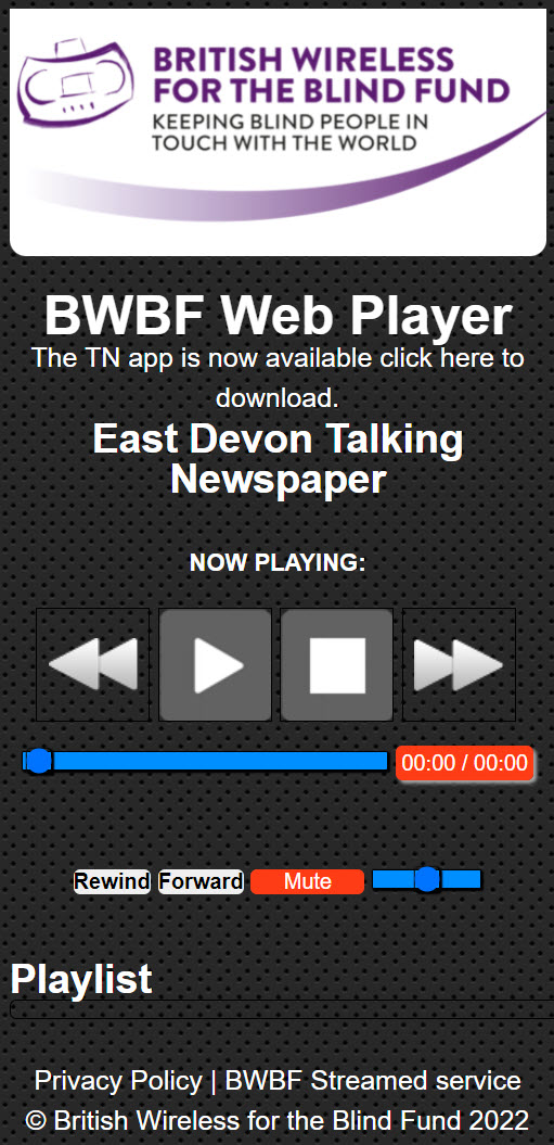 Talking newspaper link to web player